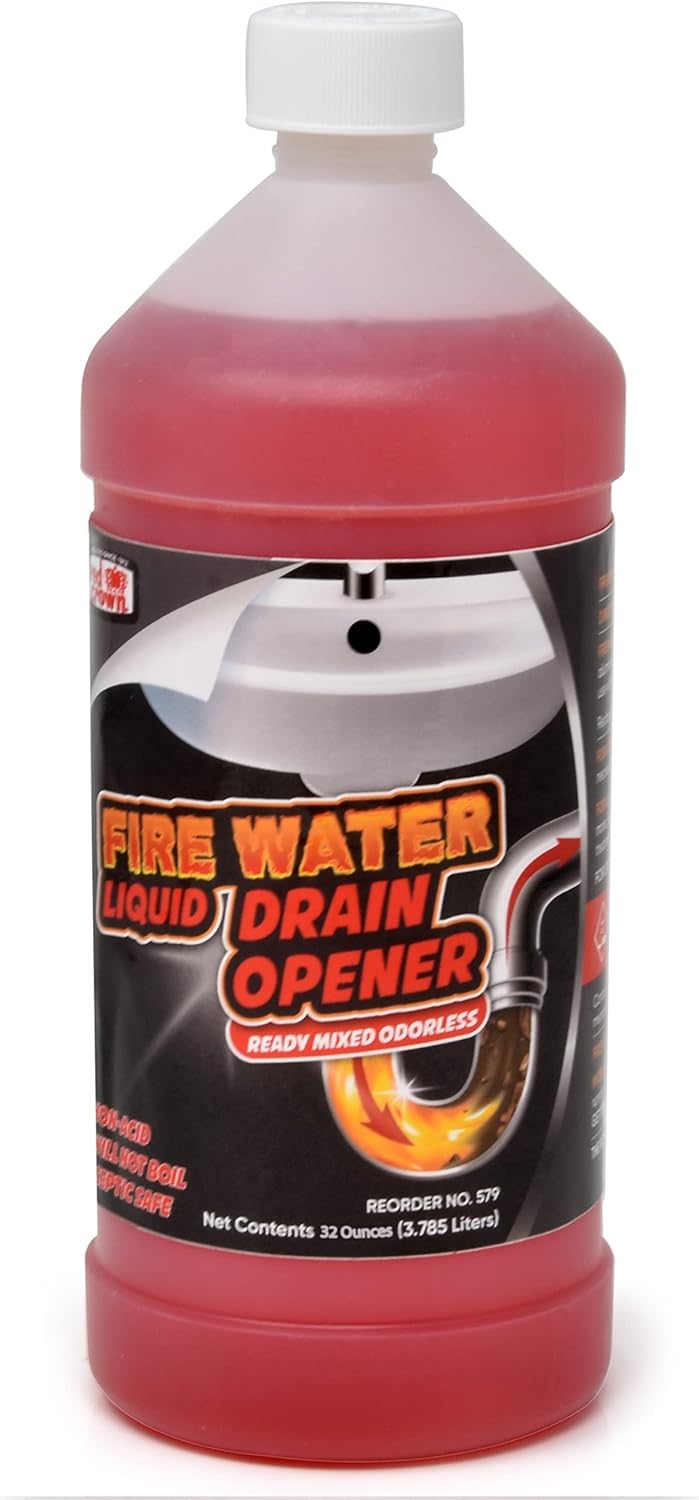 Boyer Firewater Liquid Lye Drain Clog Remover Potassium