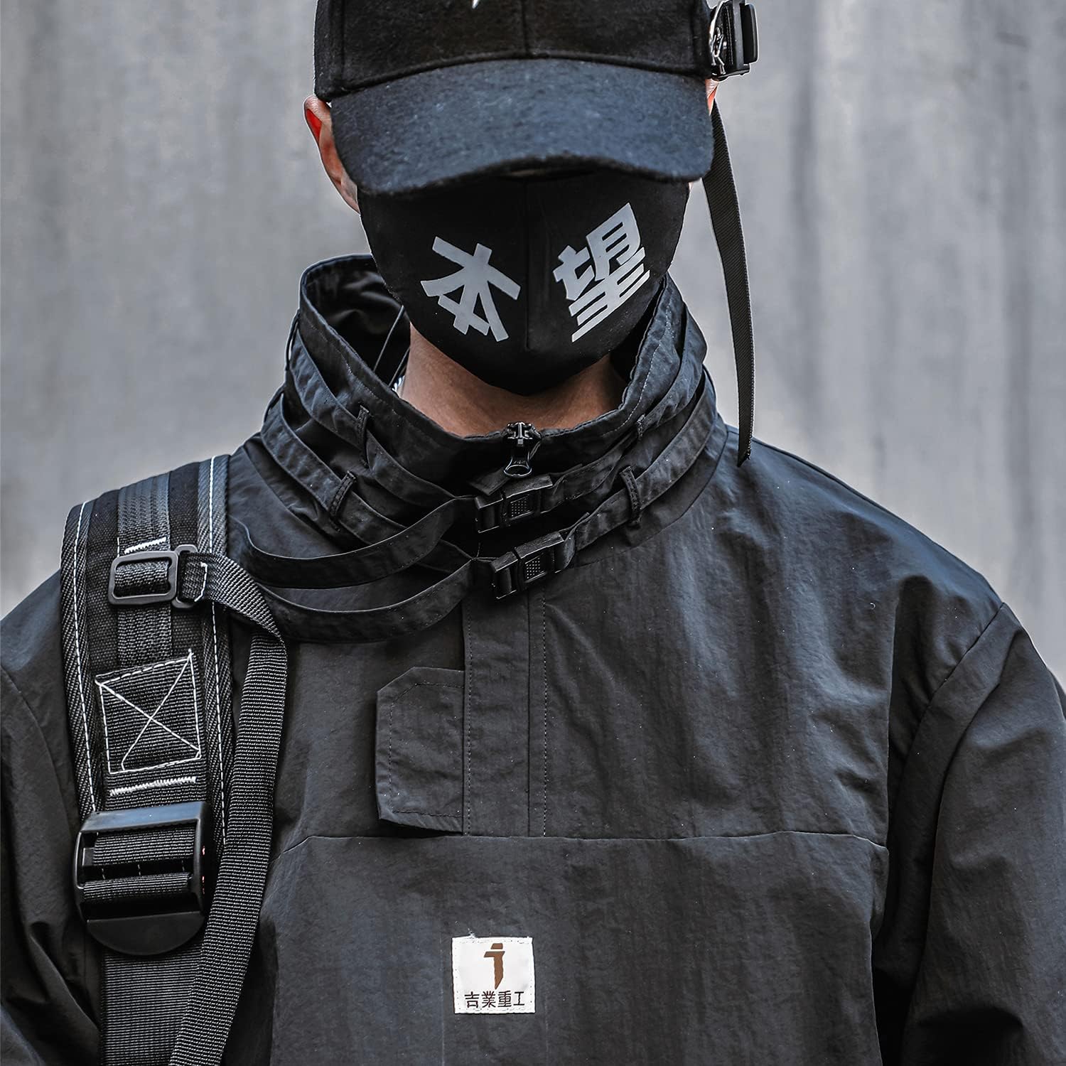 MFCT Men's Biohazard Streetwear Quarter-Zip Windbreaker