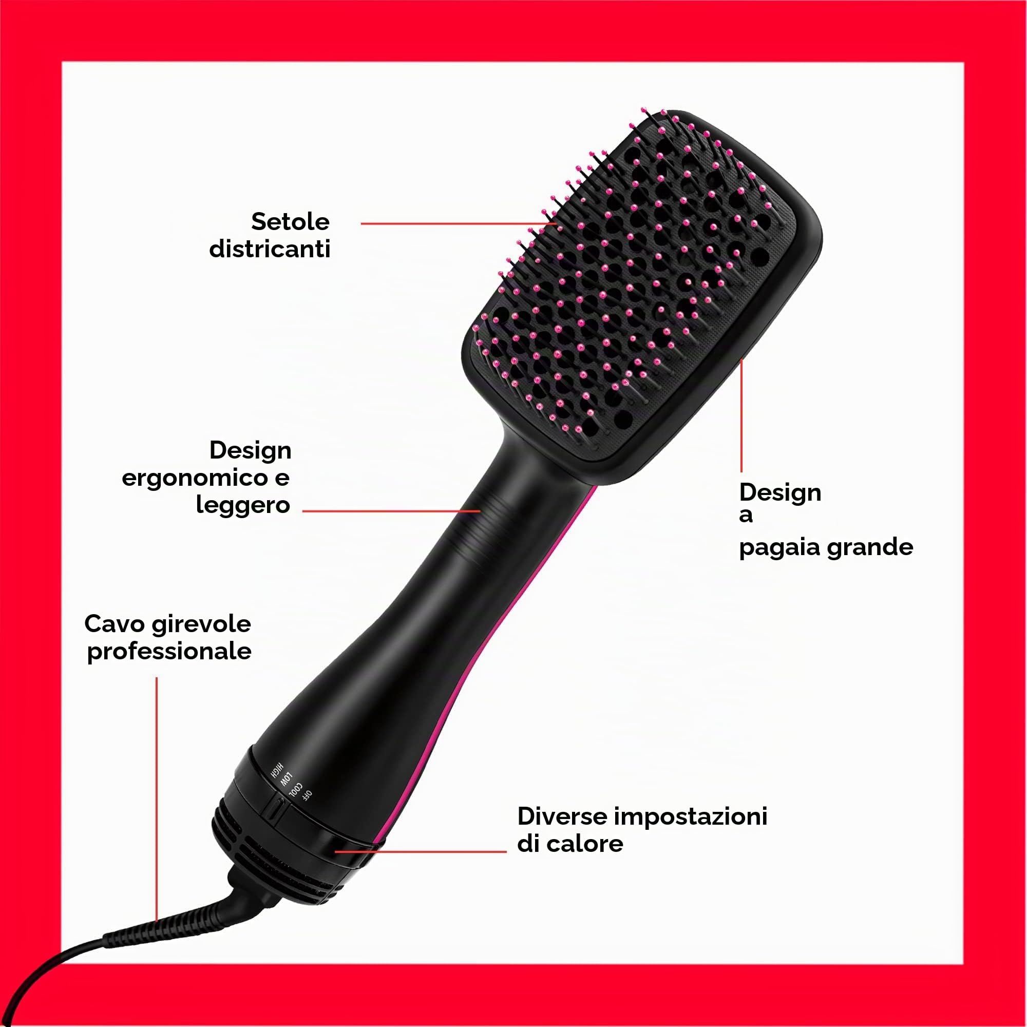Revlon, spazzola asciugacapelli 2 in 1, linea Pro Collection Salon, modello RVDR5212