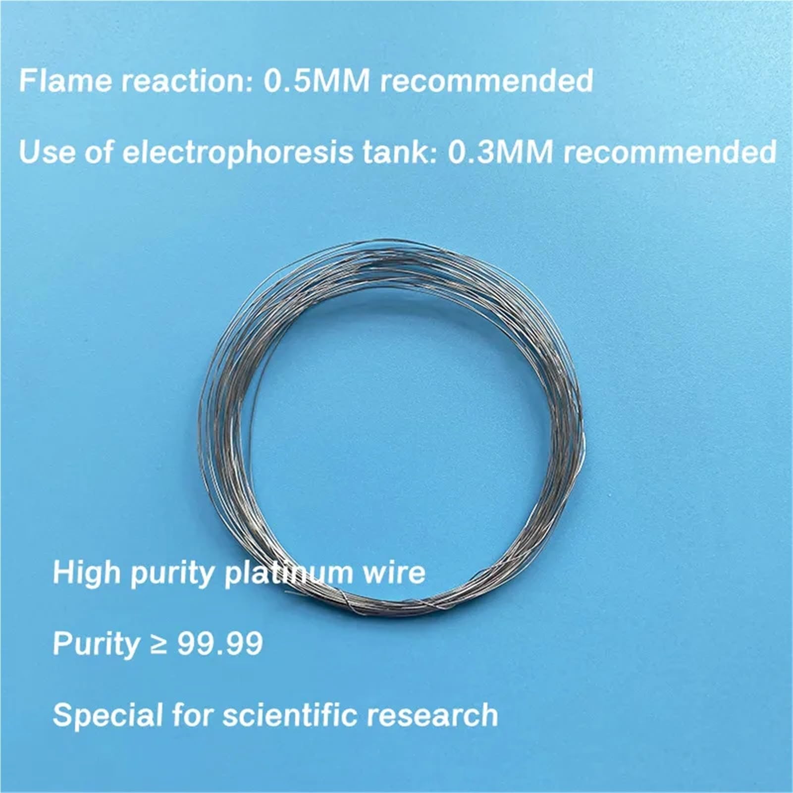 sujeniir Price of Pure Pt Platinum Wire/Flame Test/Platinum Gold Wire Purity 99.99% 1.5MM 2.0MM Diameter one Centimeter(1.5mm)