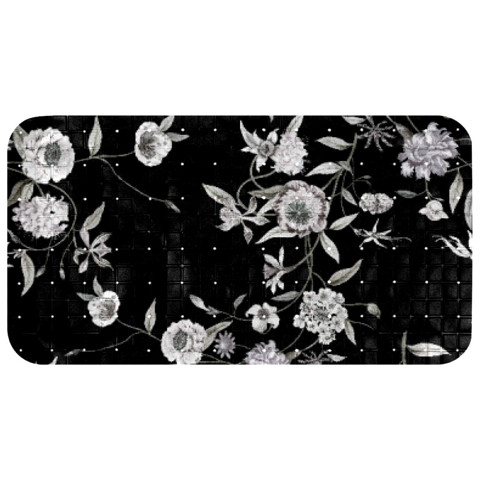 Tapis de bain pour bébé Bennigiry anti-glisse non toxique fleur 35x67