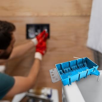 Select 24 Pack Nail On Plastic Ceiling Box 4 Inches Round PVC New Work Electrical Box with Ground 20 cu in