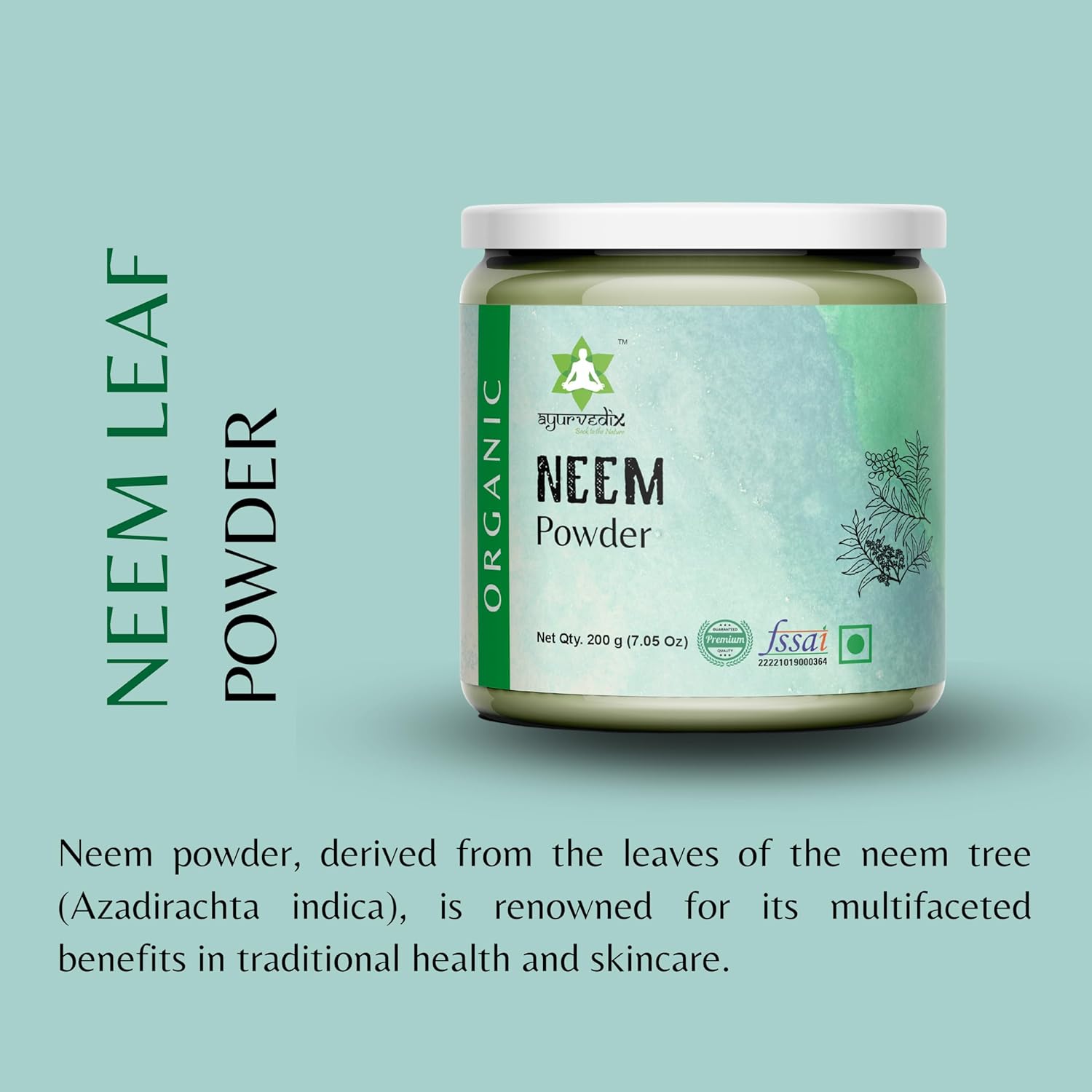 Neem Leaf Powder Pack of 3 Non GMO Chemical Free Herbal Neem Powder No Preservatives for Skin Care Hair Care Detox