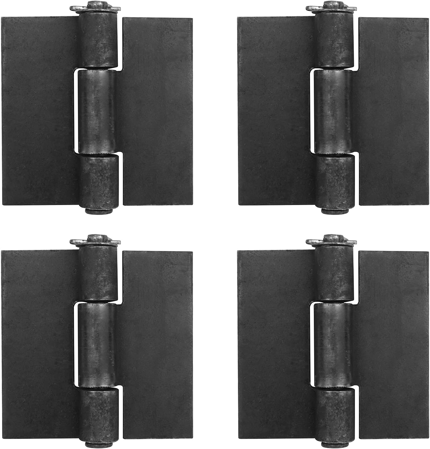 TSSS 4 PCS 116 x 106 mm Weldable Door Hinges, Steel Weld on Gate Hinges 285 Degree Rotation Angle, Removable Pin
