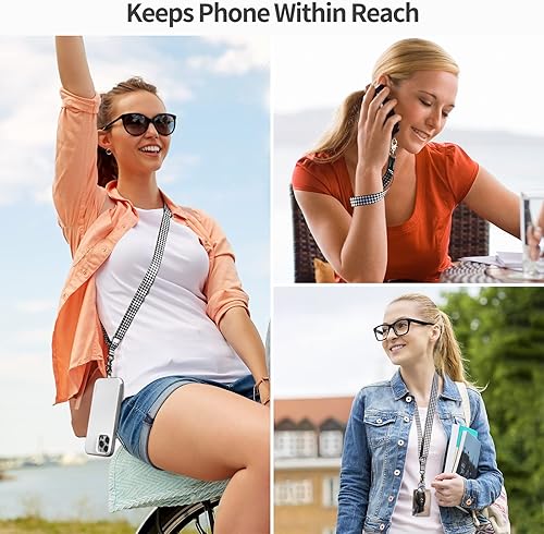 Miniatura 61 de Cordón para teléfono celular, correa cruzada para teléfono, correa de muñeca, cordones para llaves, correas de hombro ajustables universales