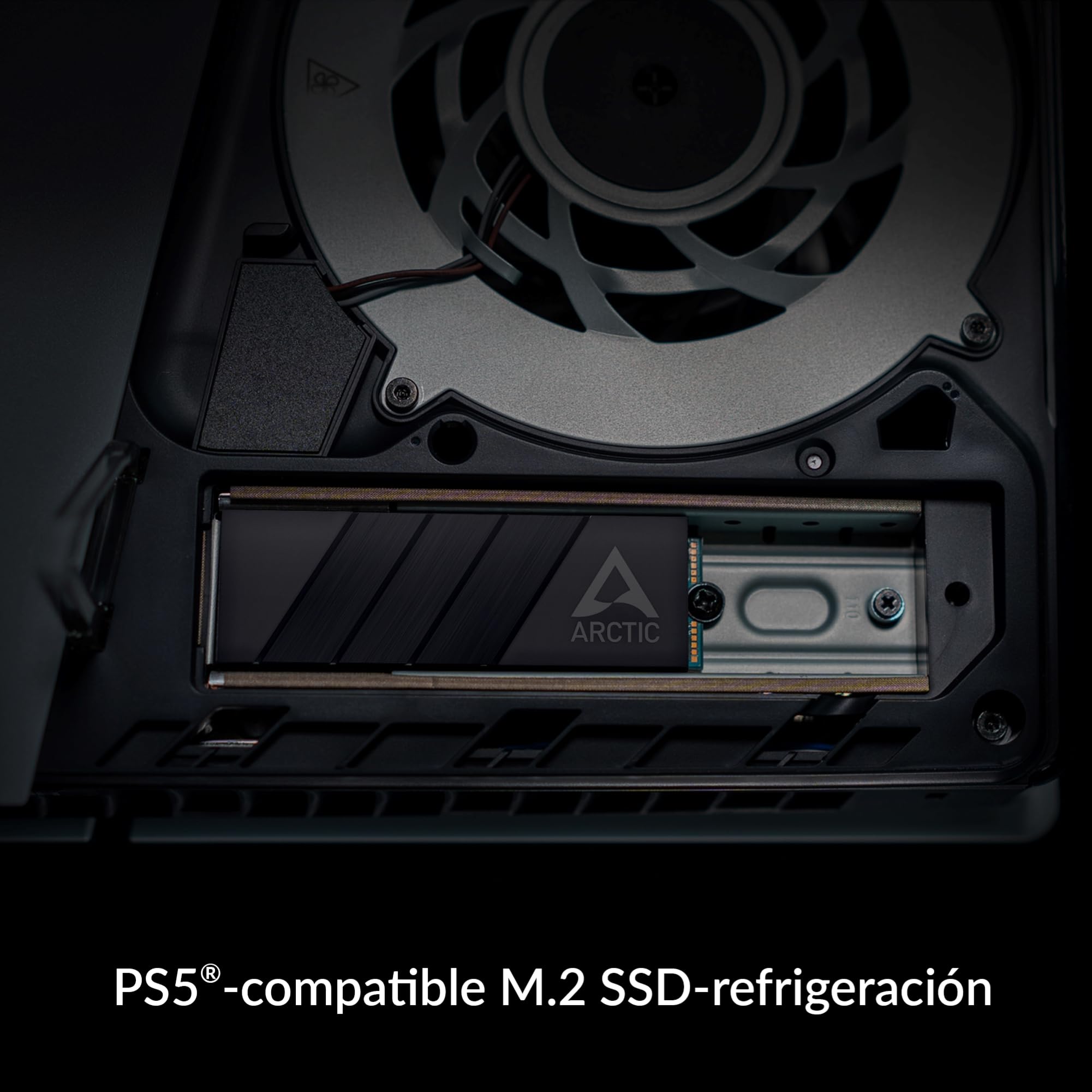 ARCTIC M2 Pro - Disipador térmico para SSD M.2 2280, con almohadillas térmicas ARCTIC TP-3, compatible con PC y PS5, para SSD de una y dos caras - Negro