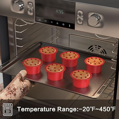 Miniatura 5 de SILIVO Moldes de silicona antiadherentes para tartas de 4 pulgadas (paquete de 6) para aplastar pasteles, muffins y huevos