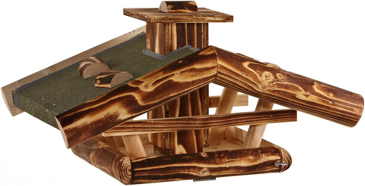 Dehner Natura JayJay Bird Feeder in House Design Approx. 55 x 40 x 23 cm Mottled Finish
