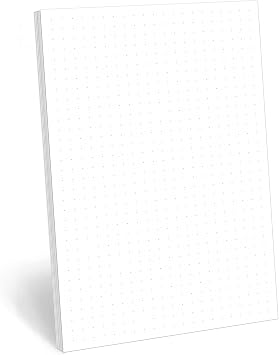 321Done Dot Grid Notepad & Memo Writing Pads - 50 Tear-Off Sheets, 5.5x8.5 Notepads, 1/4 Dots Note Pads, Note Paper, Scratch Pad, White 70 lb Paper, Chipboard Backing, Made in USA