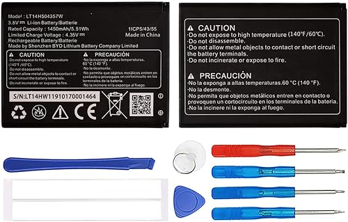 Miniatura 4 de Duotipa Batería TL14H504357W compatible con AT&T Flip IV U102AA con kit de herramientas de reparación (1450mAh)