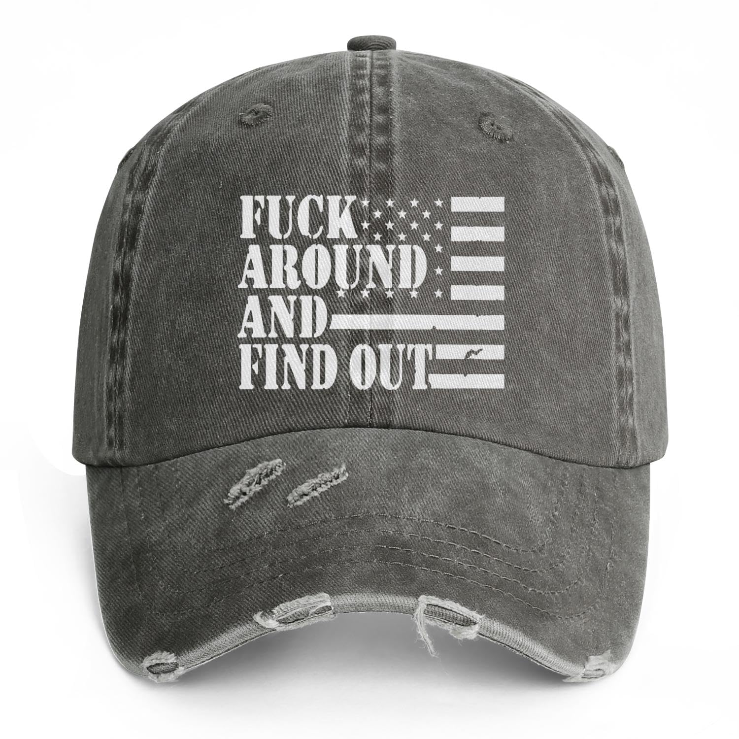Supload Brown Mesh Baseball Cap Fuck Around and Find Out Hat for Young Adults Unisex Golf Hat