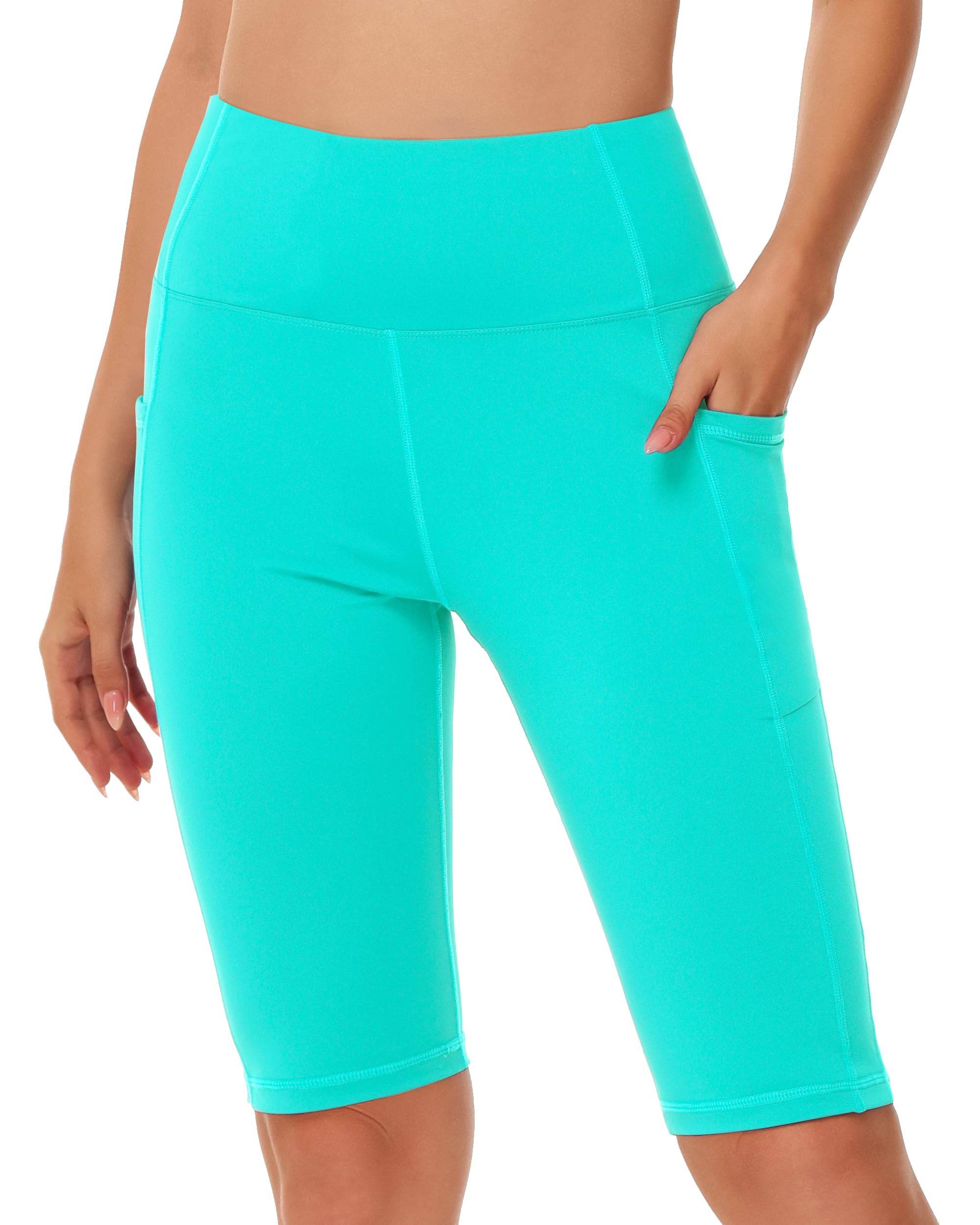 Women's High Waisted Long Swim Shorts - 5''/7''/9''/12" Tummy Control Swim Board Capris Bottoms Swimwear with Liner-image-27