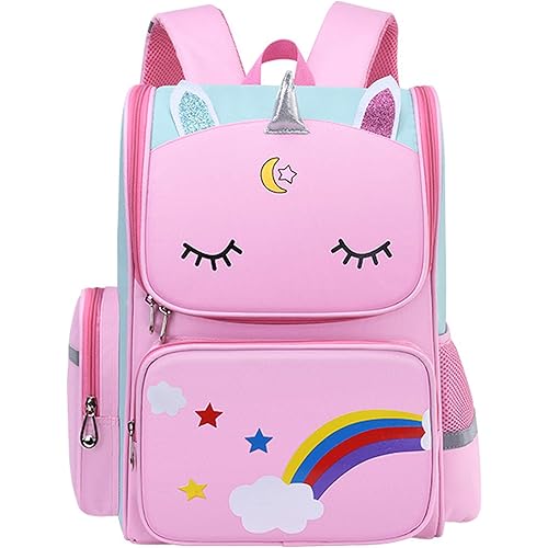 HT HONOR . TRUST Kids Backpacks for Girls Ages 6-8 Elementary Kindergarten Girls Backpack for School Pink Bookbag Mochilas Escolares Para Niñas Book Bag for Kids 5-7 Years old