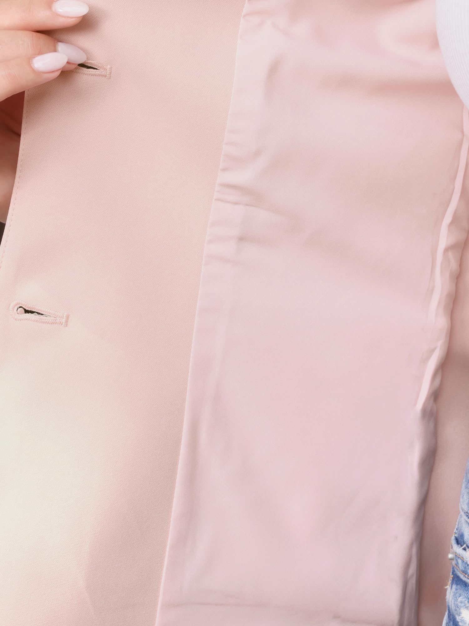 Allegra K Blazer à Manches Courtes Femme à Revers Cranté Veste de Costume Décontractée avec Poches pour Le Travail
