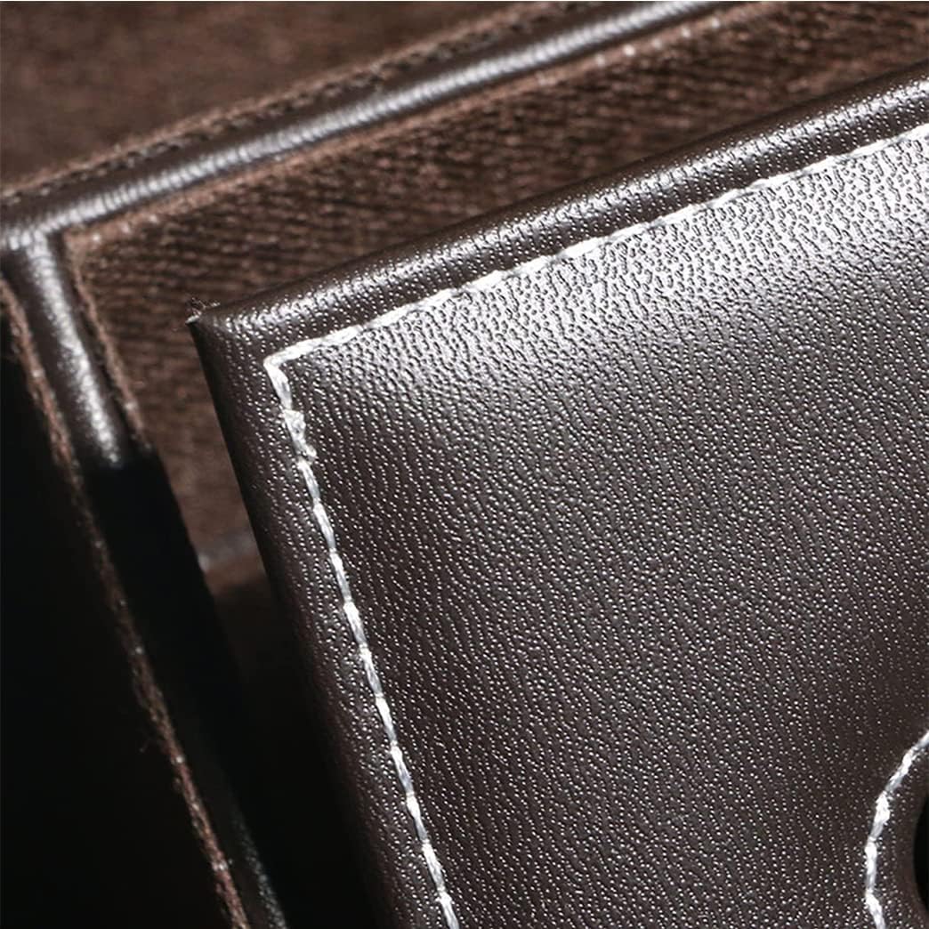 多機能長方形ティッシュボックスカバーホルダー、収納付き、複数スロット引き出し、卓上収納キャビネット、PUレザーナプキンオーガナイザー