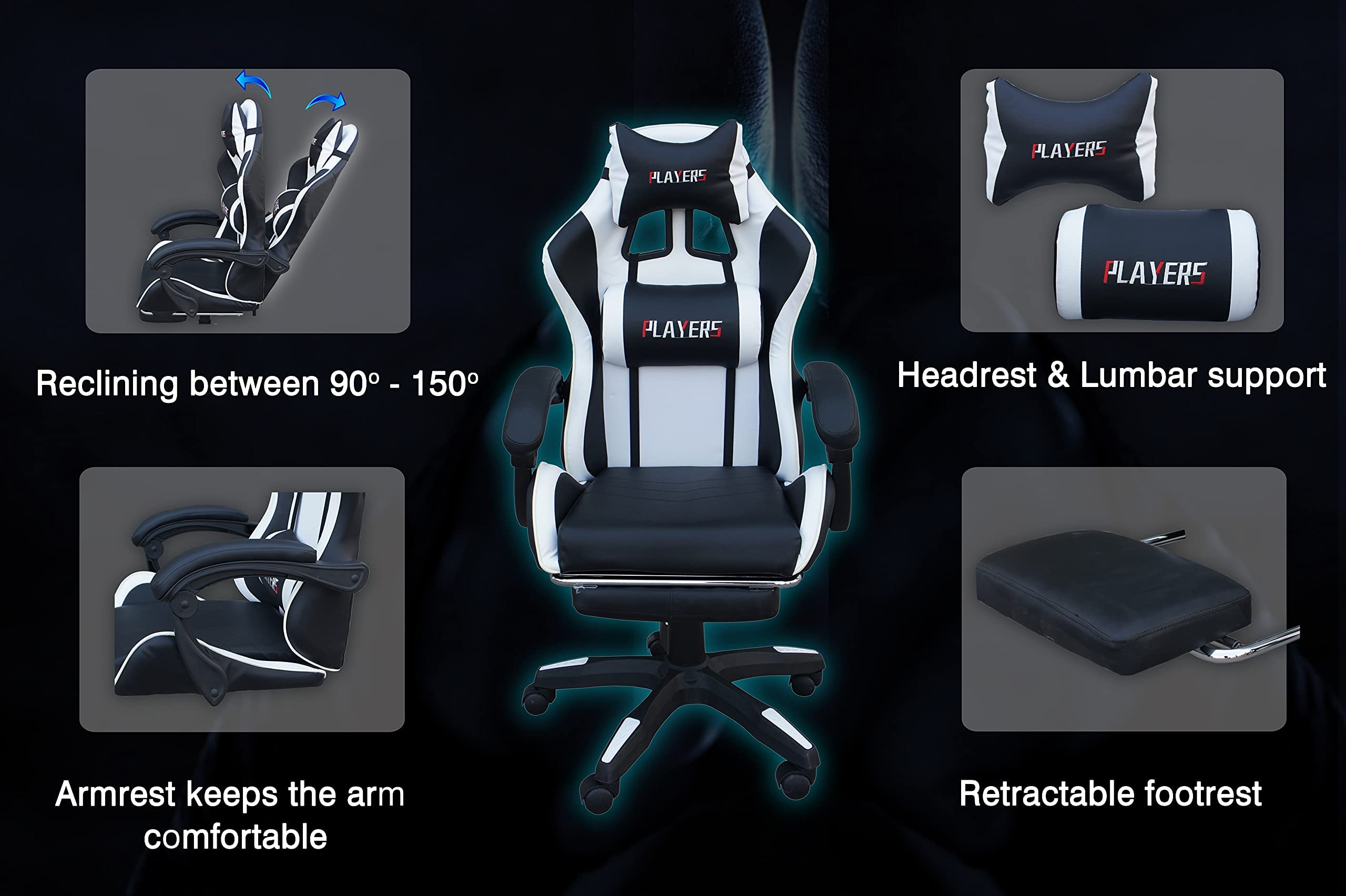 ContraGaming by Mahmayi TJ HYG02 Gaming Chair with Footrest & PU