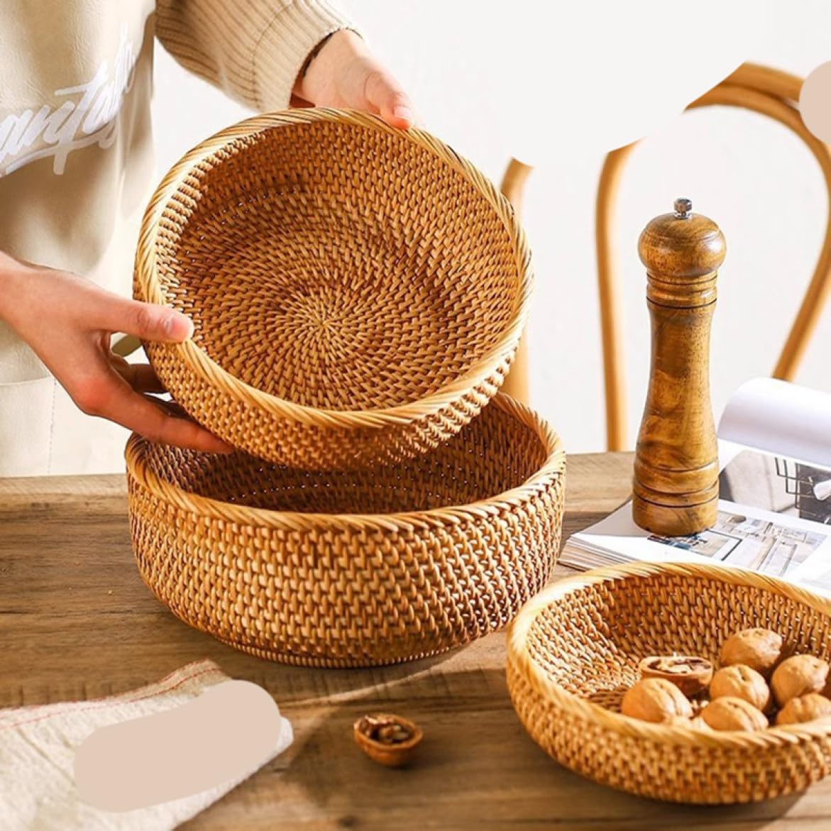 果物かご Amazon｜2段フルーツバスケット キッチン用 Regal Trunk & Co.用