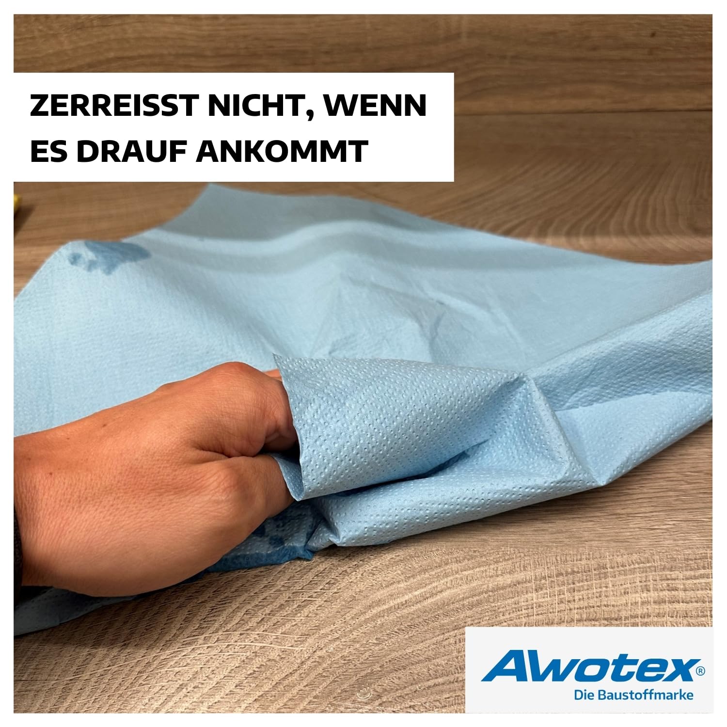 4 x Putztuchrolle blau I 3-lagig-verleimte Papierrolle-Werkstatt mit 500 Abrissen I saugstarke Putzpapierrolle I reißfeste Mehrzwecktücher aus 100% Recyclingmaterial I Werkstatt Tücher