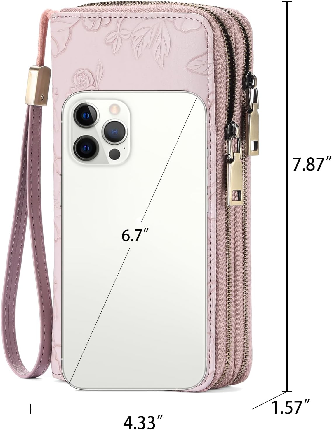 GAEKEAO Wallet for Women Clutch RFID Blocking Wristlet Leather Purse Large Capacity Credit Card Holder with Grip Hand Strap - Image 6