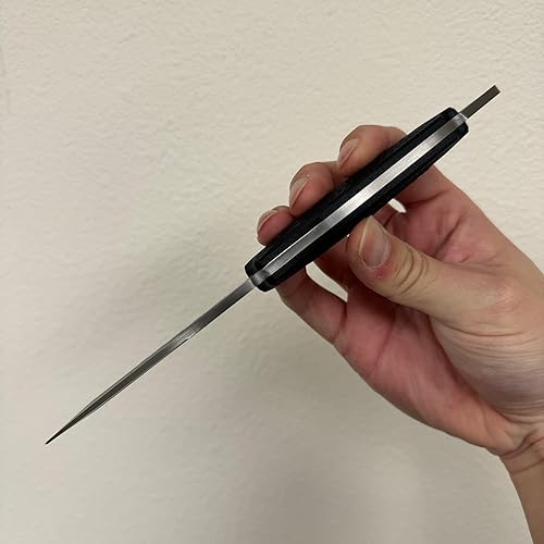 Miniatura 3 de S-TEC Cuchillo táctico de espiga completa de 9 pulgadas con funda giratoria ABS - GEN 2 - (plata brillante)