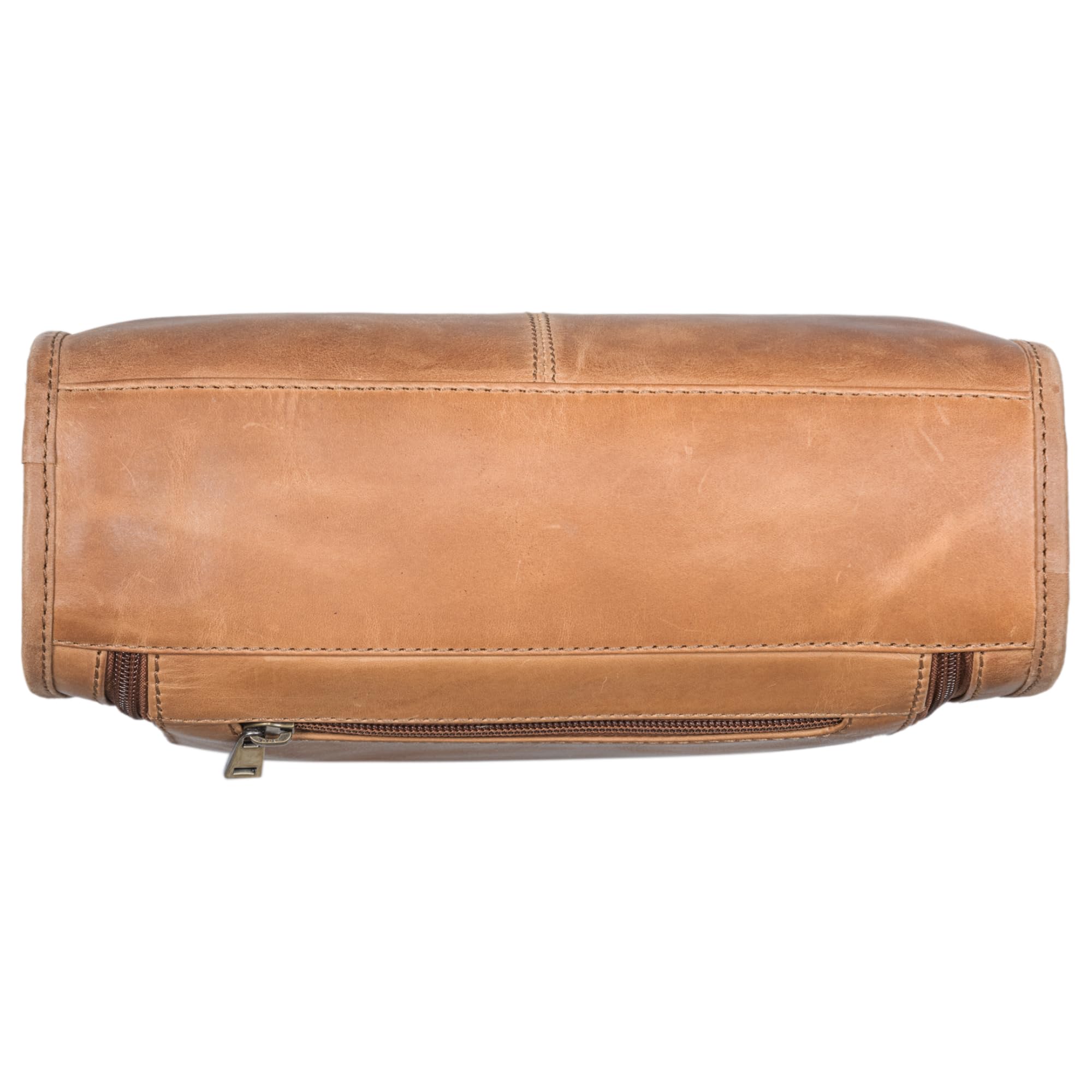 STILORD Juri Neceser de Viaje Cuero Grande para Mujer y Hombre Unisex Bolsa de Aseo para Vacaciones Estuche de Maquillaje de Piel Auténtica Color:taranto - marrón