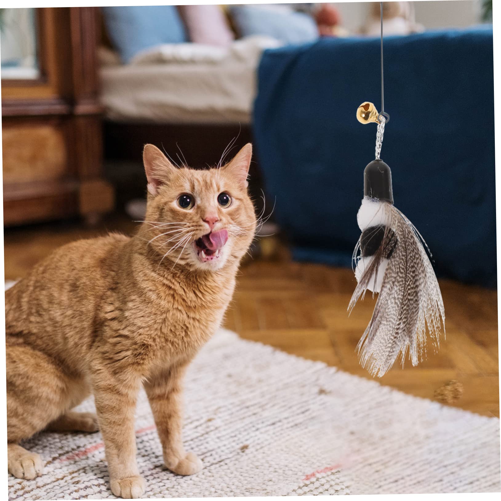 INOOMP Teaser Katze STK Ersatzkopf Für Katzenangel Laufendes Katzenspielzeug Katzen-Teaser-Spielzeug Nachfüllpackungen Für Katzenspielzeug Aufsätze Für Katzenzauberstäbe Hängend Angelrute Plastik
