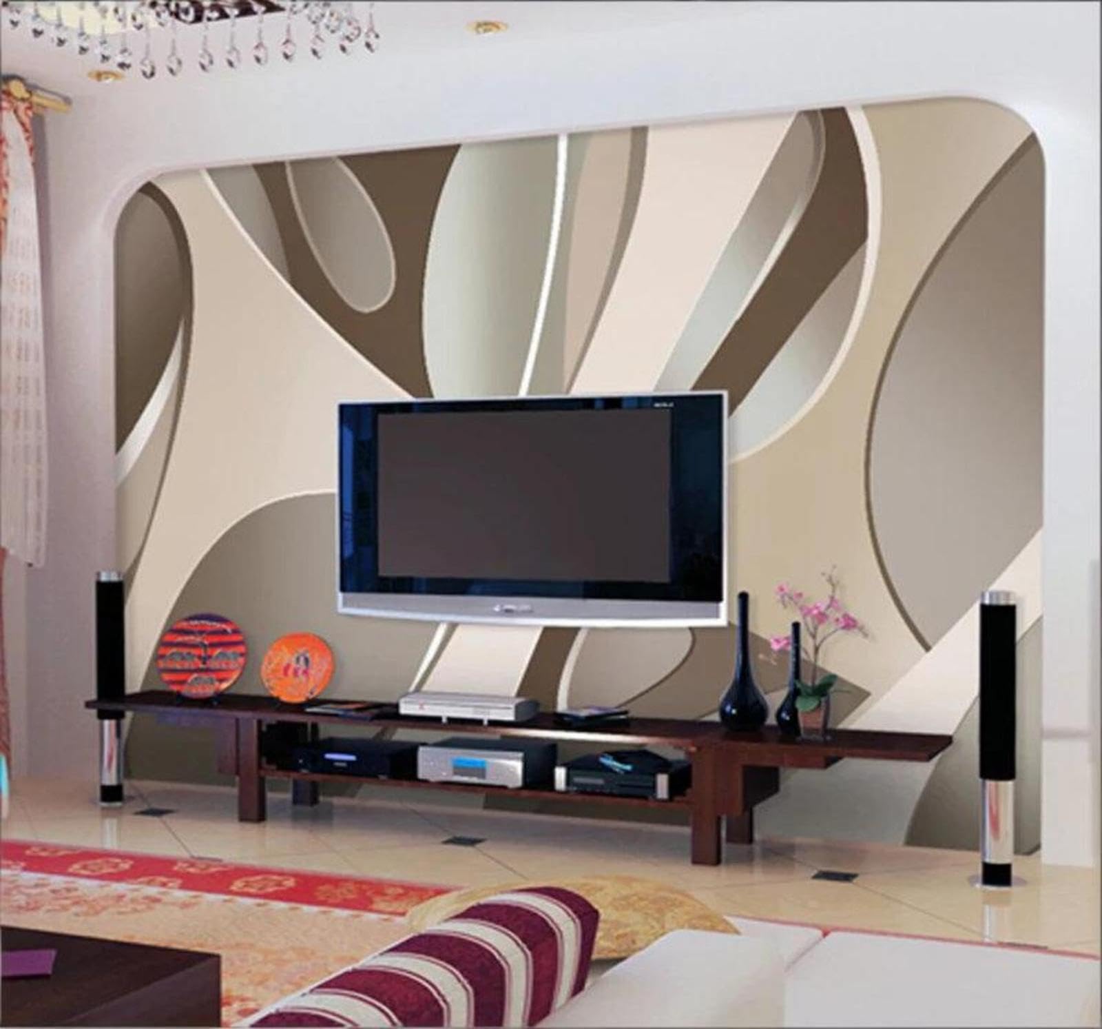 Wallpaper-3D-Xlm 250Cm×170Cm(B×H) Abstract Three Dimensional Geometric Creative Unique 3D Wallpaper Easy Install Feature Office Living Room Sofa Bedroom Tv Background Wall Decoration-250Cm×170Cm