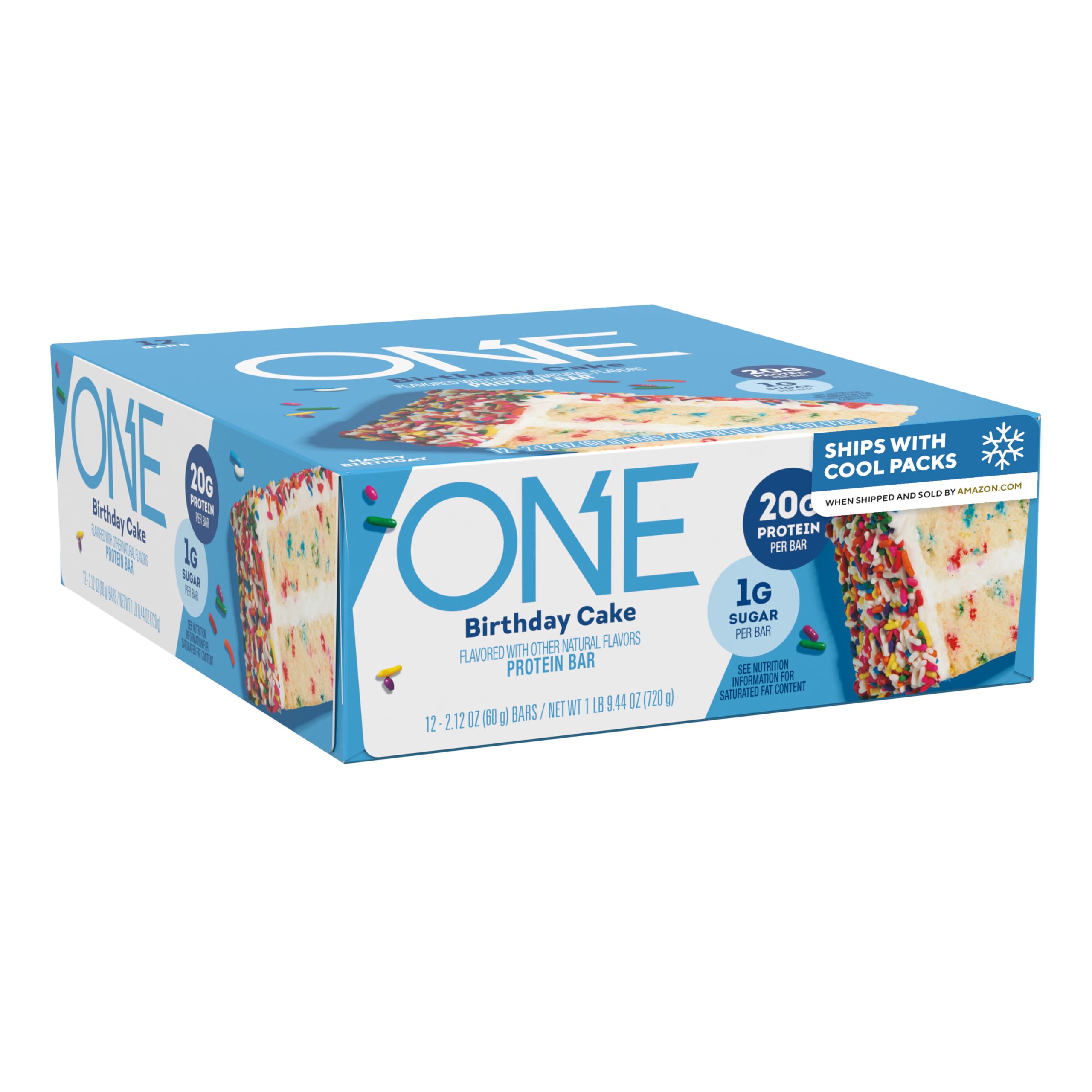 Oh Yeah! Nutrition Tarta de Cumpleaños 12 Barras de Proteínas 720 g