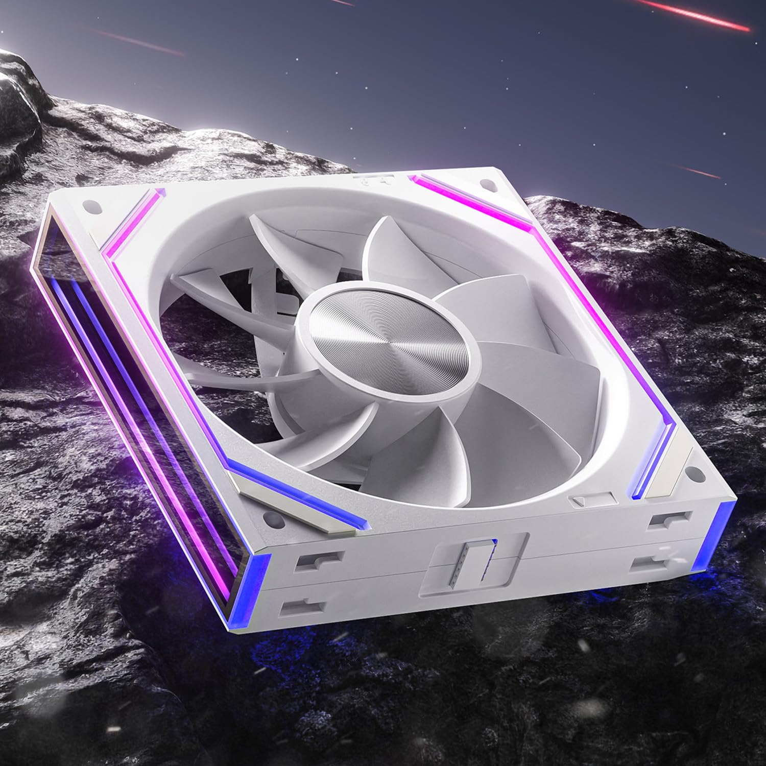 AsiaHorse DAWN RGB PC Lüfter 120MM Reverse Gehäuselüfter, ARGB Daisy Chain PC Lüfter [Infinity Mirror] [HDB] 71 CFM/1850 RPM/2.6MMH2O 4 Pin PWN & 5V 3Pin ARGB für Asus Aura ASRock GIGABYTE MSI