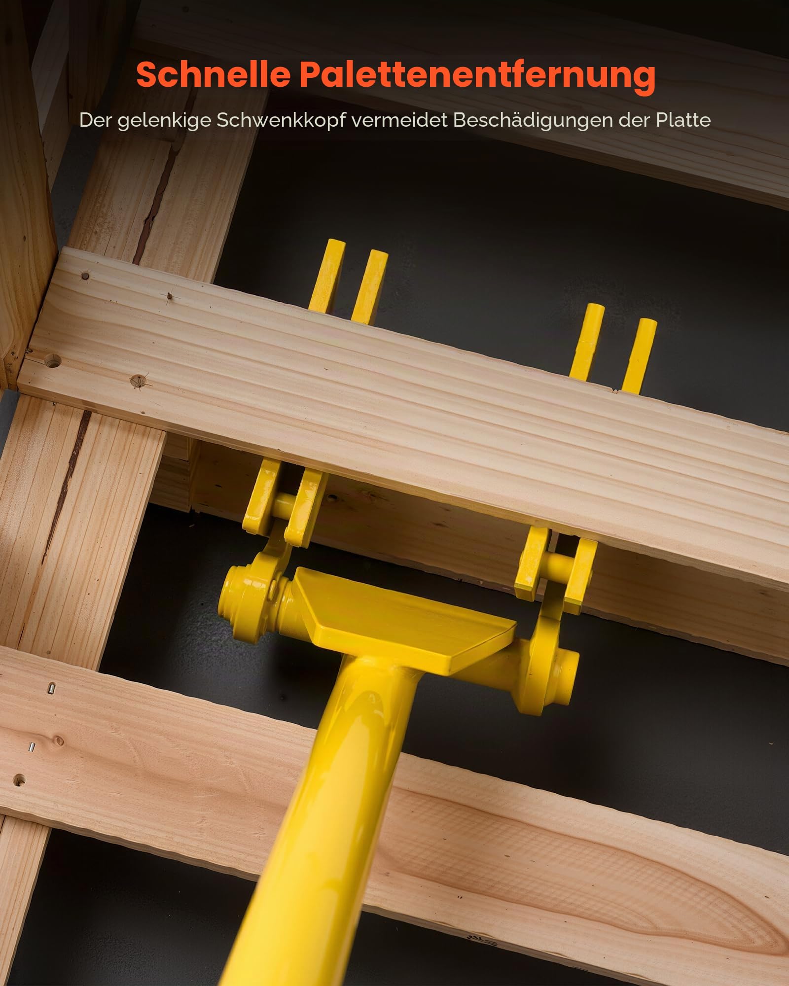 VEVOR Brecheisen 113 cm, Brechstange, 907 kg Belastbarkeit, Abbruch-& Hebelstange zum Entfernen von Terrassendielen, für Bodenbeläge, Rahmenkonstruktionen, Dächer, Verkleidungen & Trockenbauwände