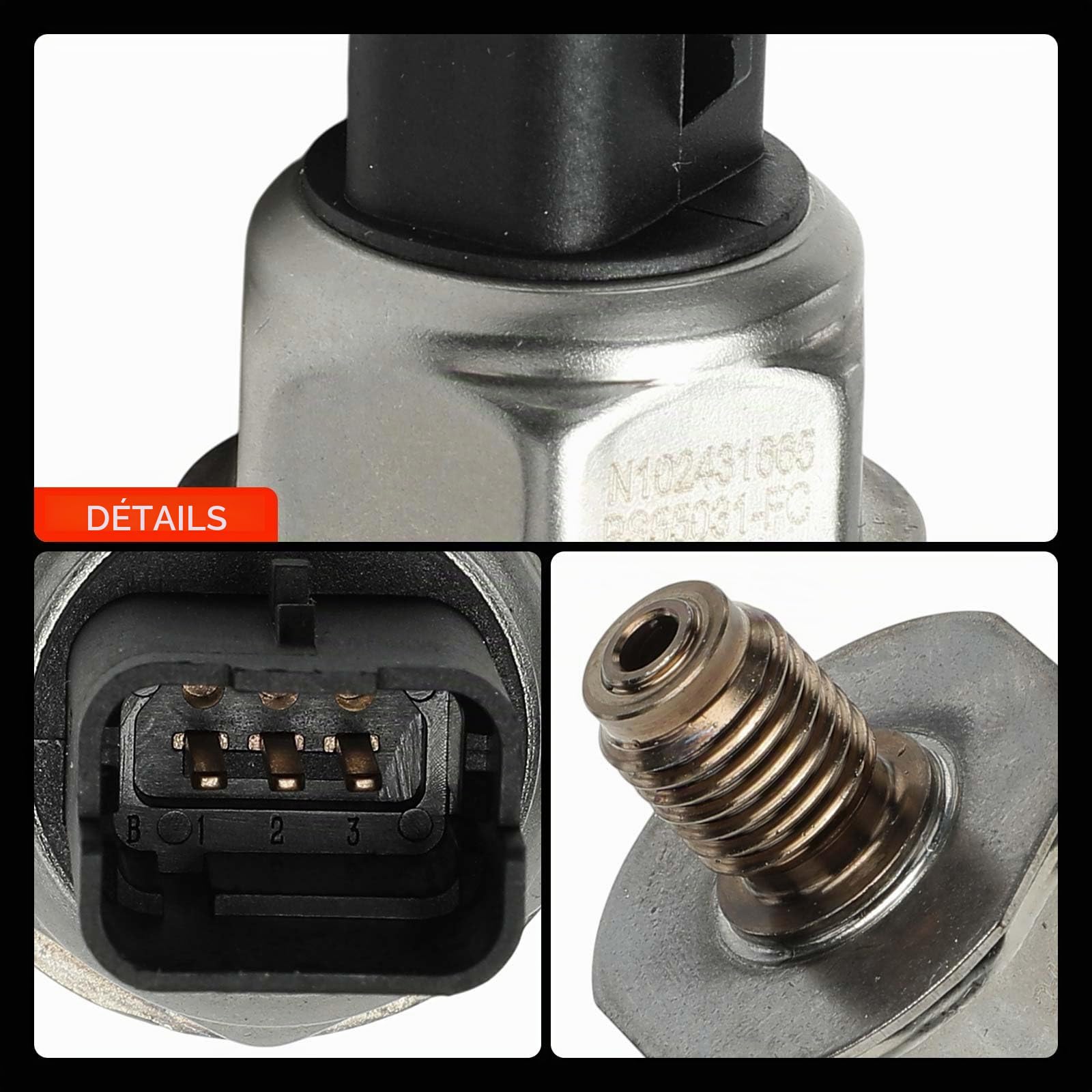 Frankberg Capteur de pression de carburant, 3 broches, 81274 | Compatible avec: Jimny SUV fermé SN, Mondeo III B5Y, K.a.n.g.o.o KC0/1, Logan I LS, M.e.g.a.n.e II Break KM0/1