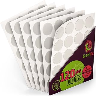 Adhesive Dots Double Sided 120PCs - Poster Putty Removable Non Marking - Clear Round Balloon Stickers - Picture Hangers Without Nails - Double Sided Sticky Pads for Car Dashboard Crafts Wall Hanging