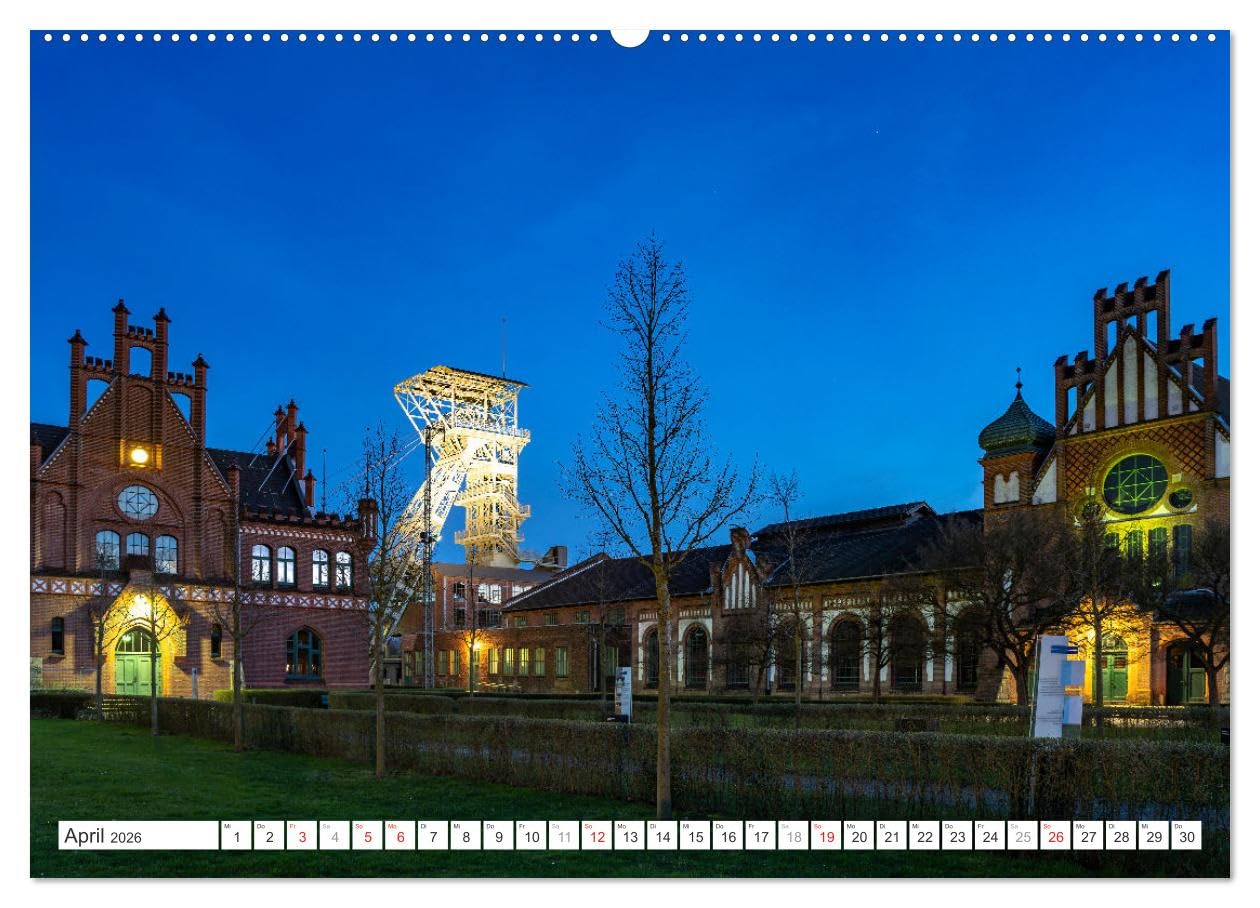 Die Zechen im Ruhrpott (hochwertiger Premium Wandkalender 2026 DIN A2 quer), Kunstdruck in Hochglanz: Die imposanten Relikte vergangener Tage im Ruhrpoot von Dortmund bis Moers (CALVENDO Orte)