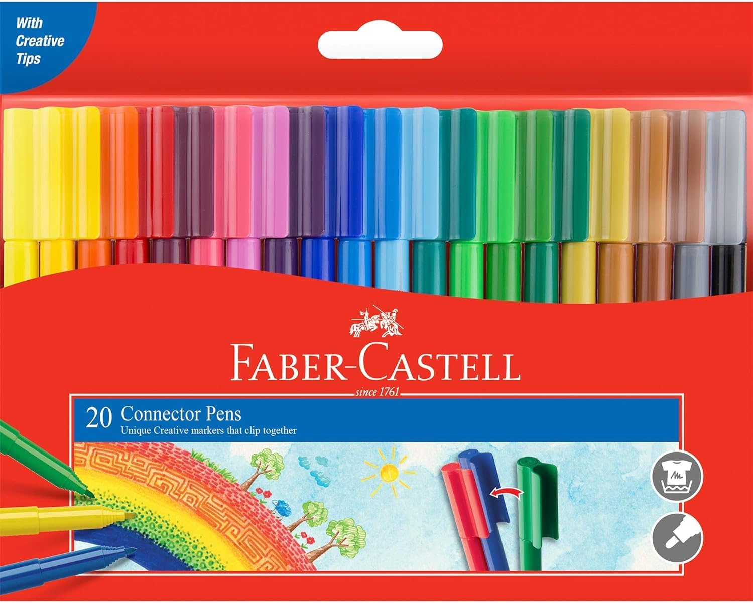 Faber Castell 48 Pack Texters Connector Pens Art Drawing Texta