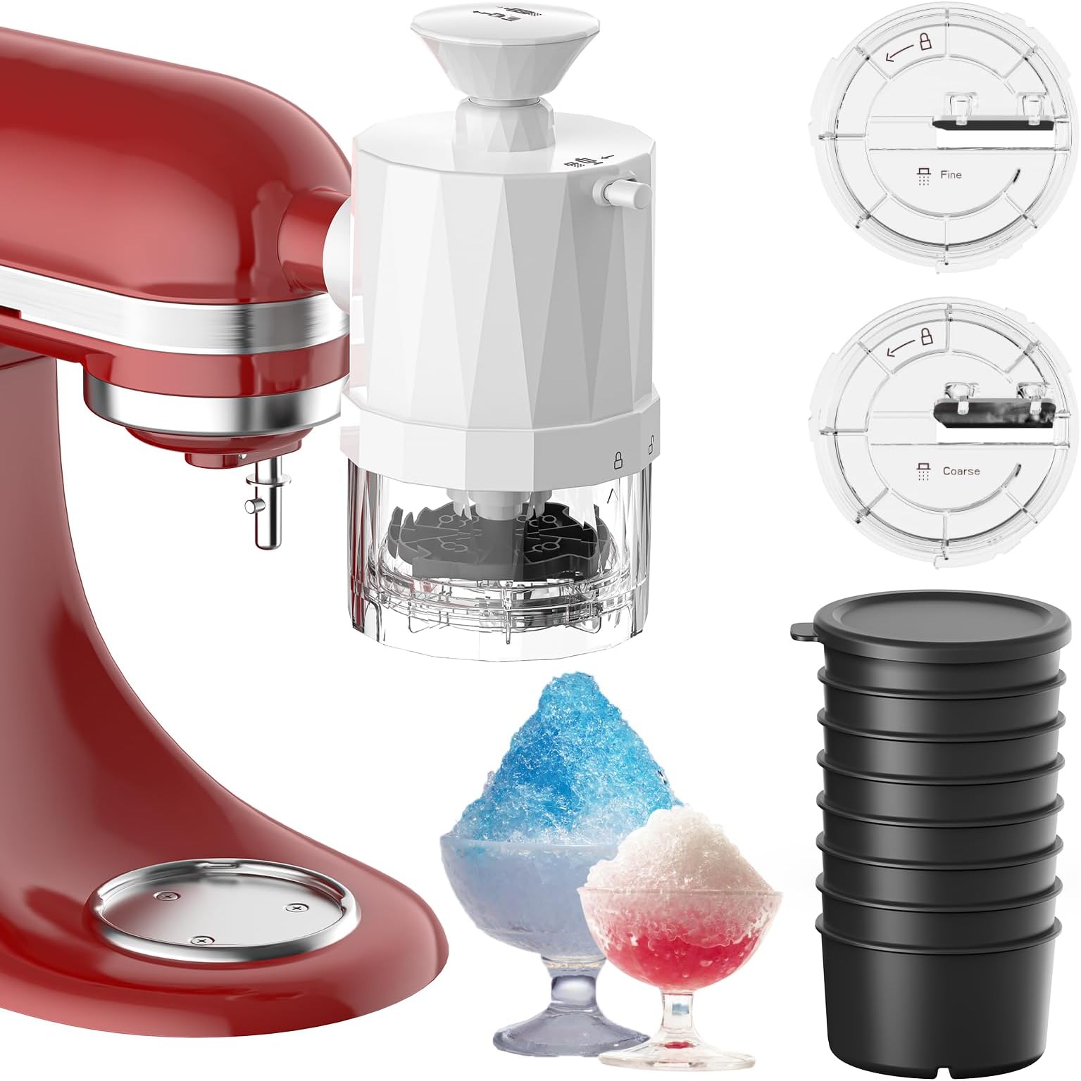 Cofun Shaved Ice Attachment for KitchenAid Stand Mixer, Snow Cone Machine for