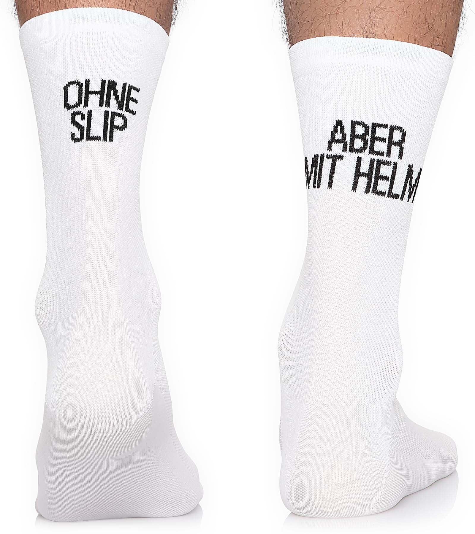 TODO Fahrradsocken Herren. Lustige Rennrad Socken Herren. Ohne Slip Fahrradsocken Lustig, Radsocken Männer (Ohne Slip Weiss 43-46)
