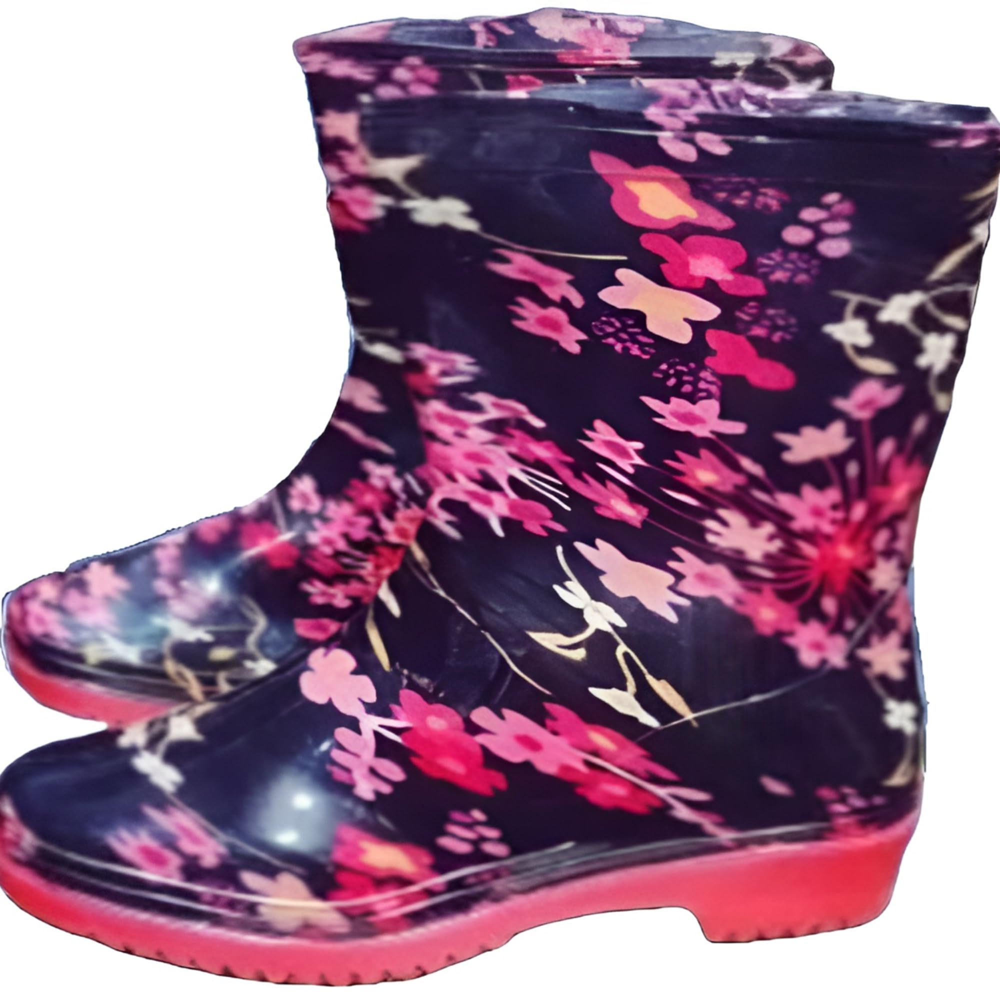 SUMAR™ Student Printed Pink Sole Ladies Gum Boot, Safety Anti-Static, Anti-Slip, Flexible PVC, Puncture & Tear Resistant, Oil/Water/Acid Resistance, Lightweight and Industrial/Worker Purpose (Size 6) (B0CDCD58D4) Amazon Price History, Amazon Price Tracker