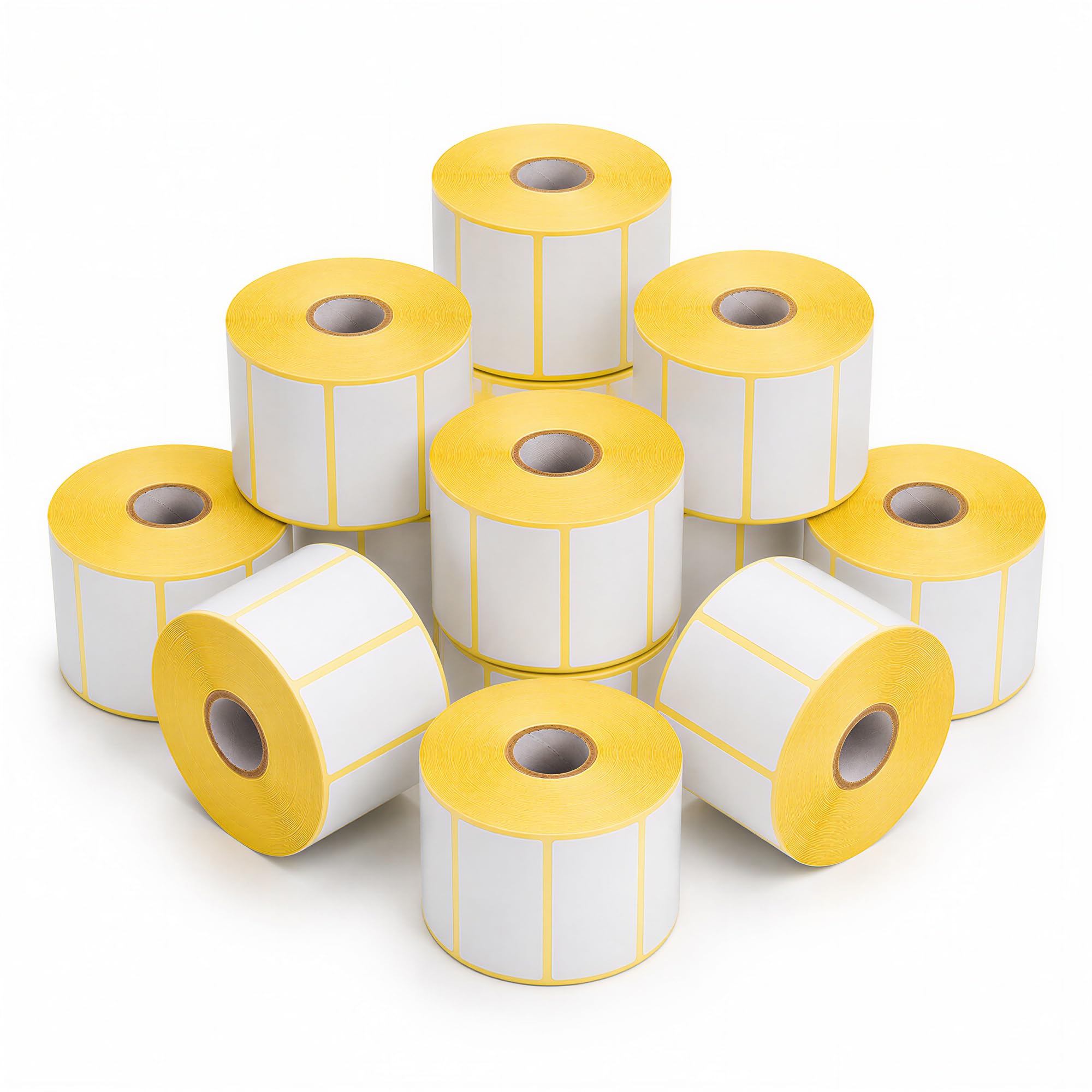 Trimming Shop White Self Adhesive Labels 50mm x 25mm, 10 Rolls