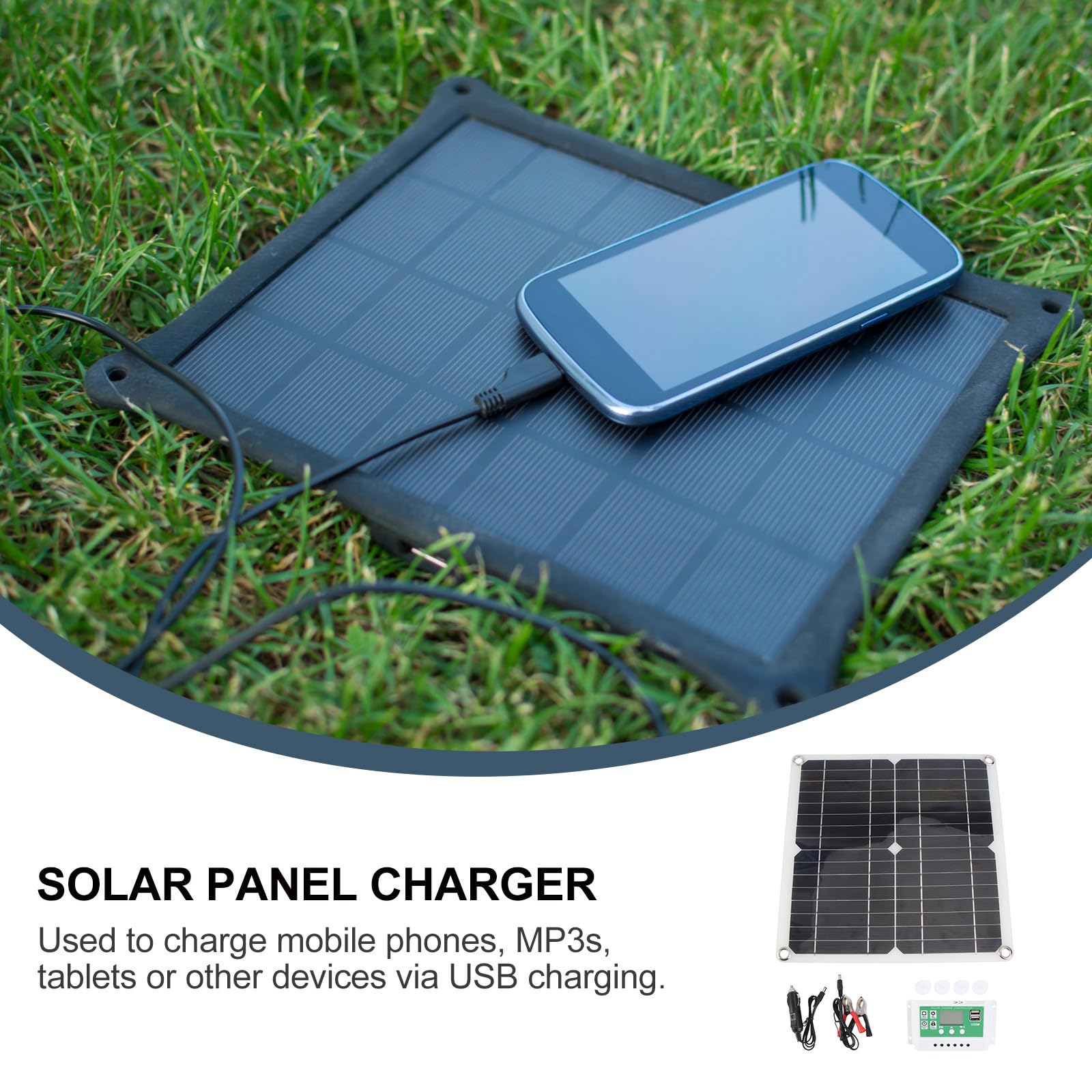 Gadpiparty Pannello Solare Portatile da 40w in Silicio Monocristallino Ricarica USB e Solare, Caricatore per Tablet e Altri Dispositivi, per Ciclismo e Viaggi All'aperto