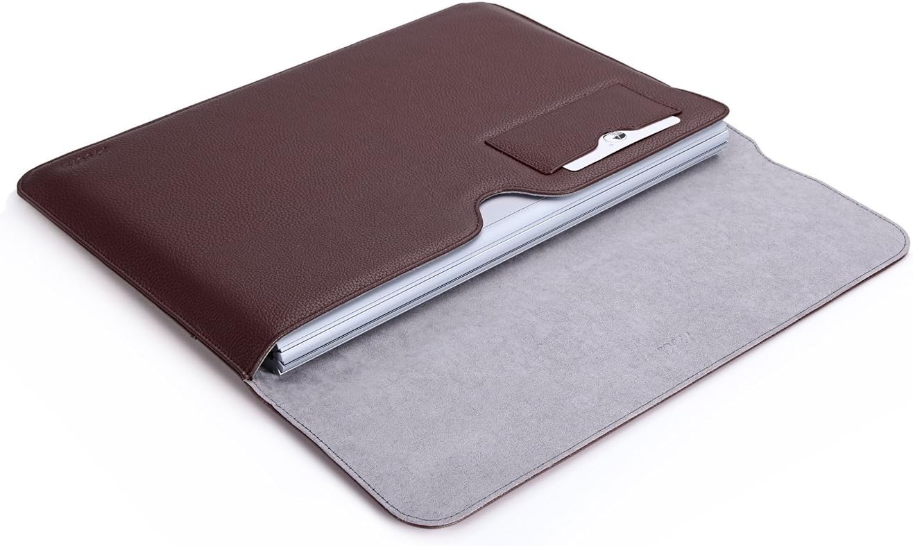 ProCase Surface Laptop 2017 / Surface Book MacBook Pro 13 Case Sleeve, Protective Sleeve Cover for 13" MacBook Pro 2018 2017 2016 / Pro Retina/MacBook Air 13.3" / Surface Book Tablet Laptop -Brown