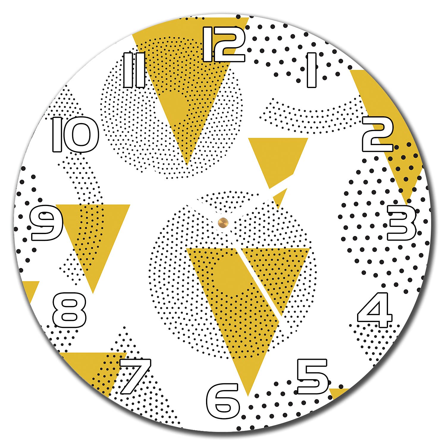 Horloge en verre de securite 30 cm avec aiguilles blanches lisibles