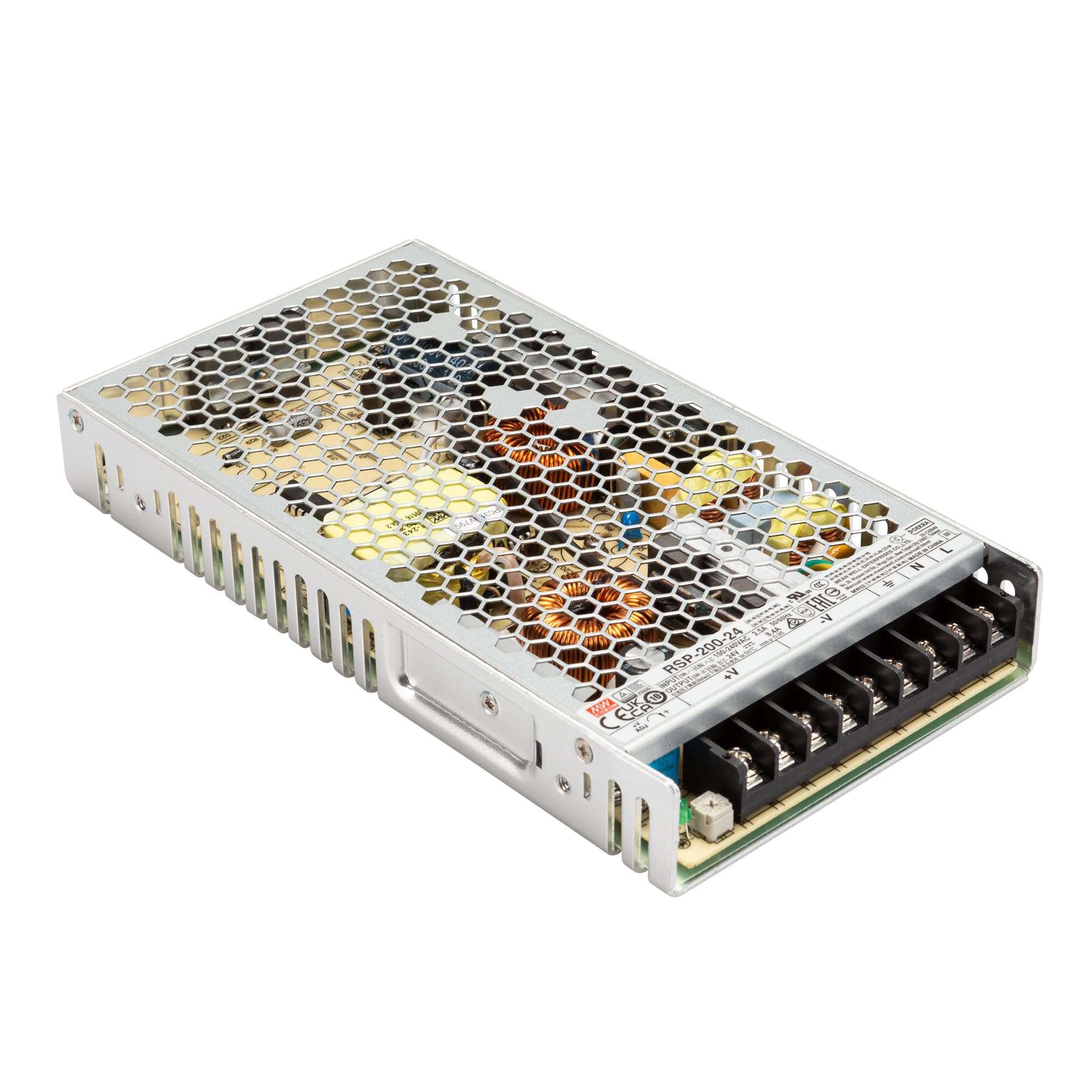 Mean Well RSP-200-24 - Blocco di alimentazione AC/DC, chiuso, 8,4 A, 201 W, 24 V/DC