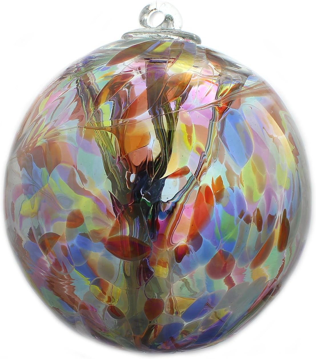 Iron Art Glass Designs Witch Ball Multicolor (Iridized) XL 8 Inch