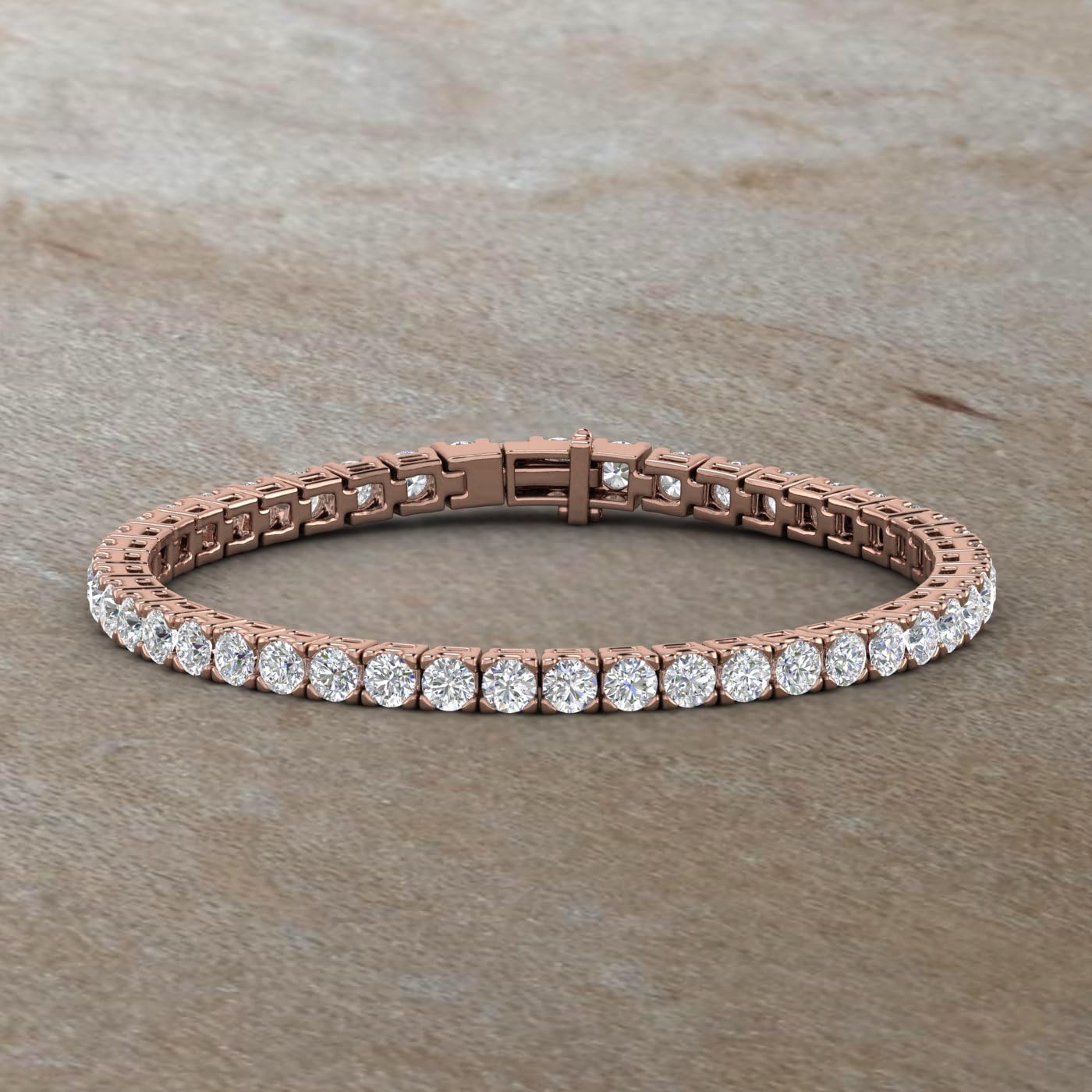 2 to 7 Carat Natural Diamond Tennis Bracelet for Women in 14K Gold (7 Inch) - IGI Certified (I1-I2 Clarity)