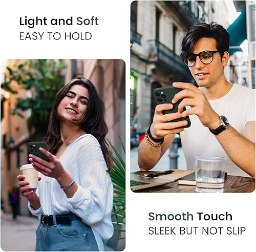 Miniatura 613 de FireNova Funda para iPhone 14 Pro, funda de silicona mejorada [protección de cámara] con [2 protectores de pantalla], forro interior de microfibra