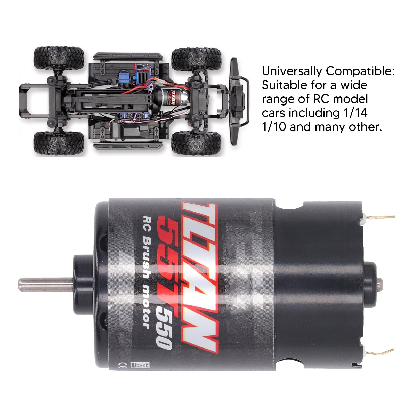 550 Brushed RC Motor Metal High Precision Silent Fit for RC Car Model TRX 4 RC