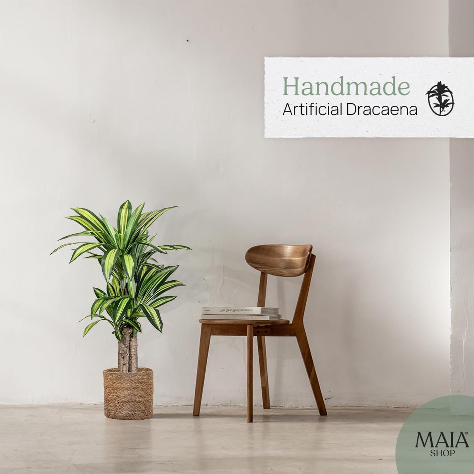 Maia Shop Dracaena Artificielle 120 cm - Faux Arbre d'Intérieur