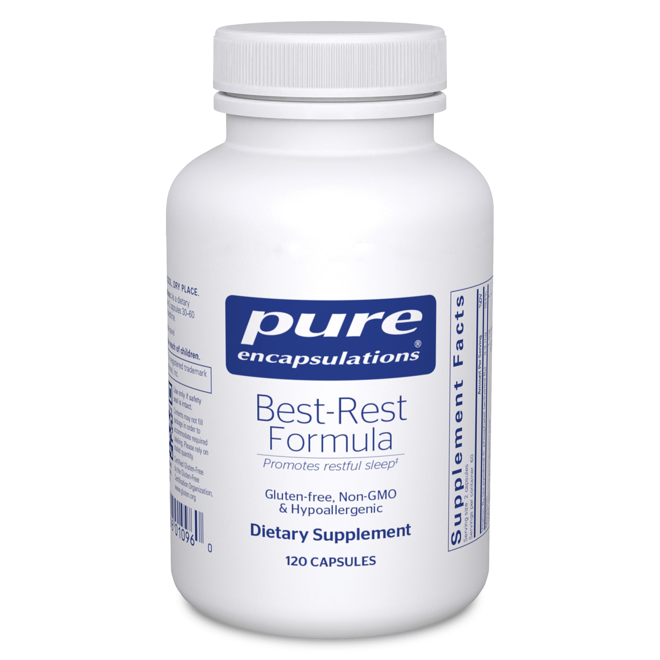 Pure Encapsulations Best-Rest Formula - Supports Restful Sleep - for Relaxation - Restful Sleep Supplement - Non-GMO & Vegan - 120 Capsules