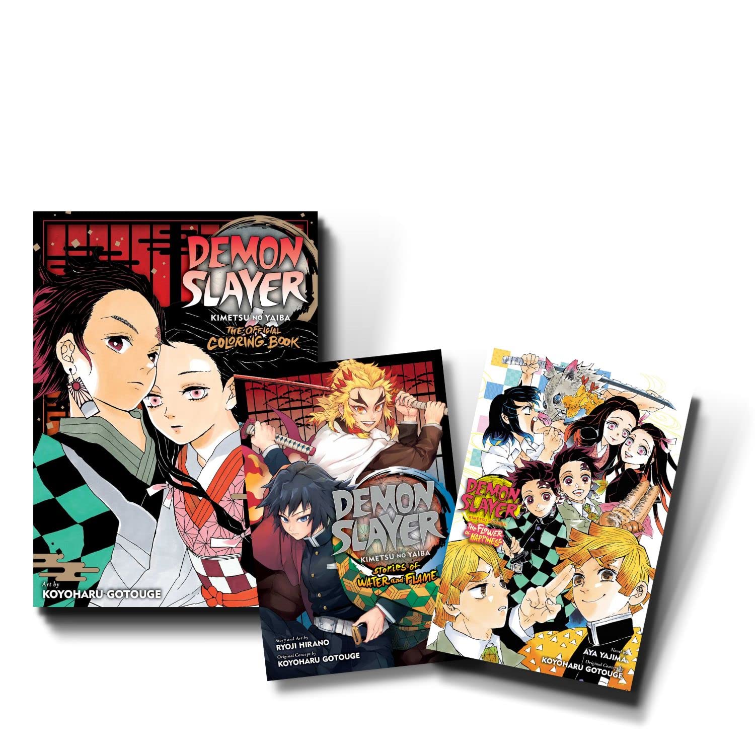 Demon Slayer Box Set With Stories of Water and Flame, The Flower of Happiness & Coloring Book