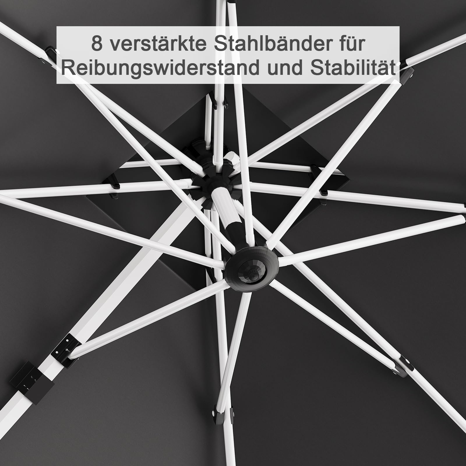 Devoko Alluminio Ombrellone da Giardino 3x4m+Copertura,Baldacchino doppio Doppio Tetto Ombrellone da Balcone Impermeabile,Ombrelloni da Esterno con Protezione UV50+,Ombrellone da Terrazzo,Grigio